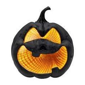 Ashland Halloween LED Infinity‎ Mirror Pumpkin Jack O Lantern Light Up NEW
